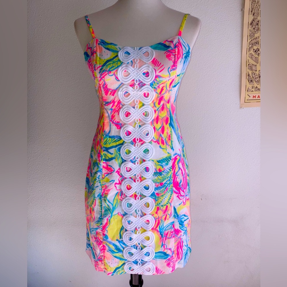 Lilly Pulitzer neon tie back dress